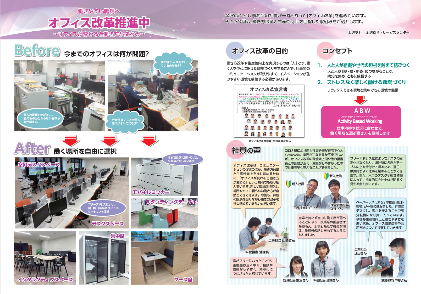 オフィス改革の取り組み